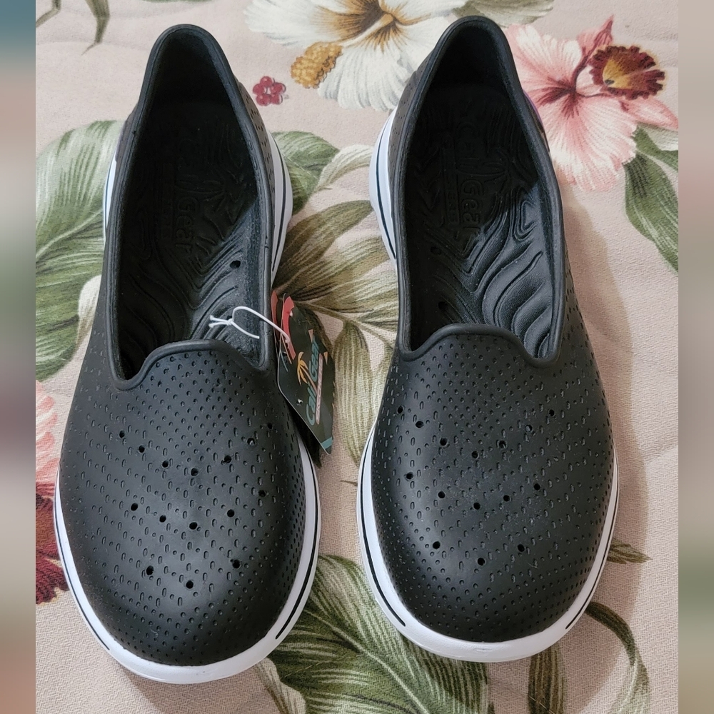 #460 Skechers Cali Gear GO WALK Rubber Slip Ons Black (SEE DESCRIPTION) - Picture 6 of 8